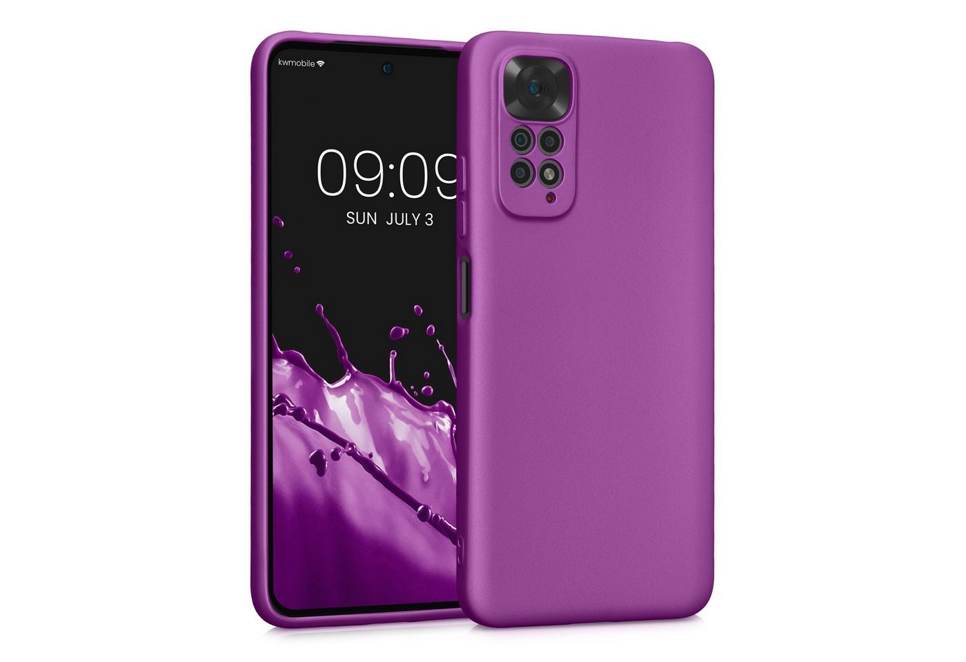 kwmobile Handyhülle Handyhülle für Xiaomi Redmi Note 11 / Note 11S, Silikon Case metallisch schimmernd - Soft Hülle - Handy Cover von kwmobile