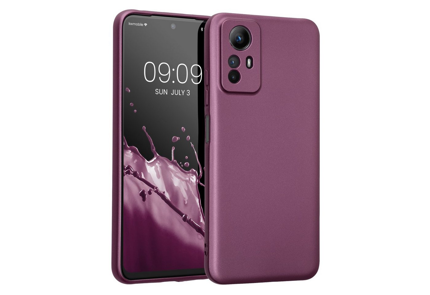 kwmobile Handyhülle Handyhülle für Xiaomi Redmi Note 12S, Silikon Case metallisch schimmernd - Soft Hülle - Handy Cover von kwmobile