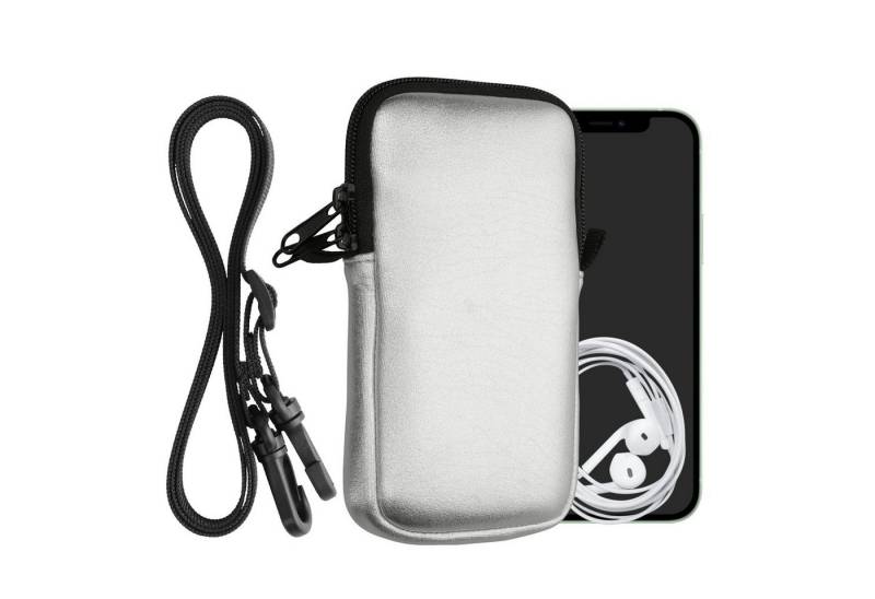 kwmobile Handyhülle Handytasche für Smartphones L - 6,5, Neopren Handy Hülle mit Kordel - Tasche mit Handykette 16,5 x 8,9 cm" von kwmobile