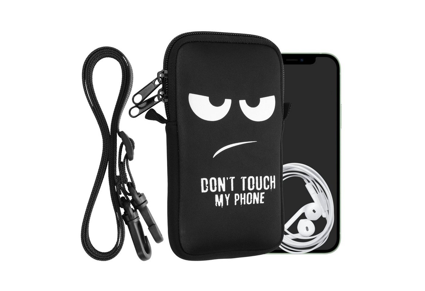 kwmobile Sleeve Handytasche für Smartphones L - 6,5", Neopren Handy Hülle mit Kordel - Tasche mit Handykette 16,5 x 8,9 cm kwmobile Sleeve Handytasche für Smartphones L - 6,5", Neopren Handy Hülle mit Kordel - Tasche mit Handykette 16,5 x 8,9 cm von kwmobile