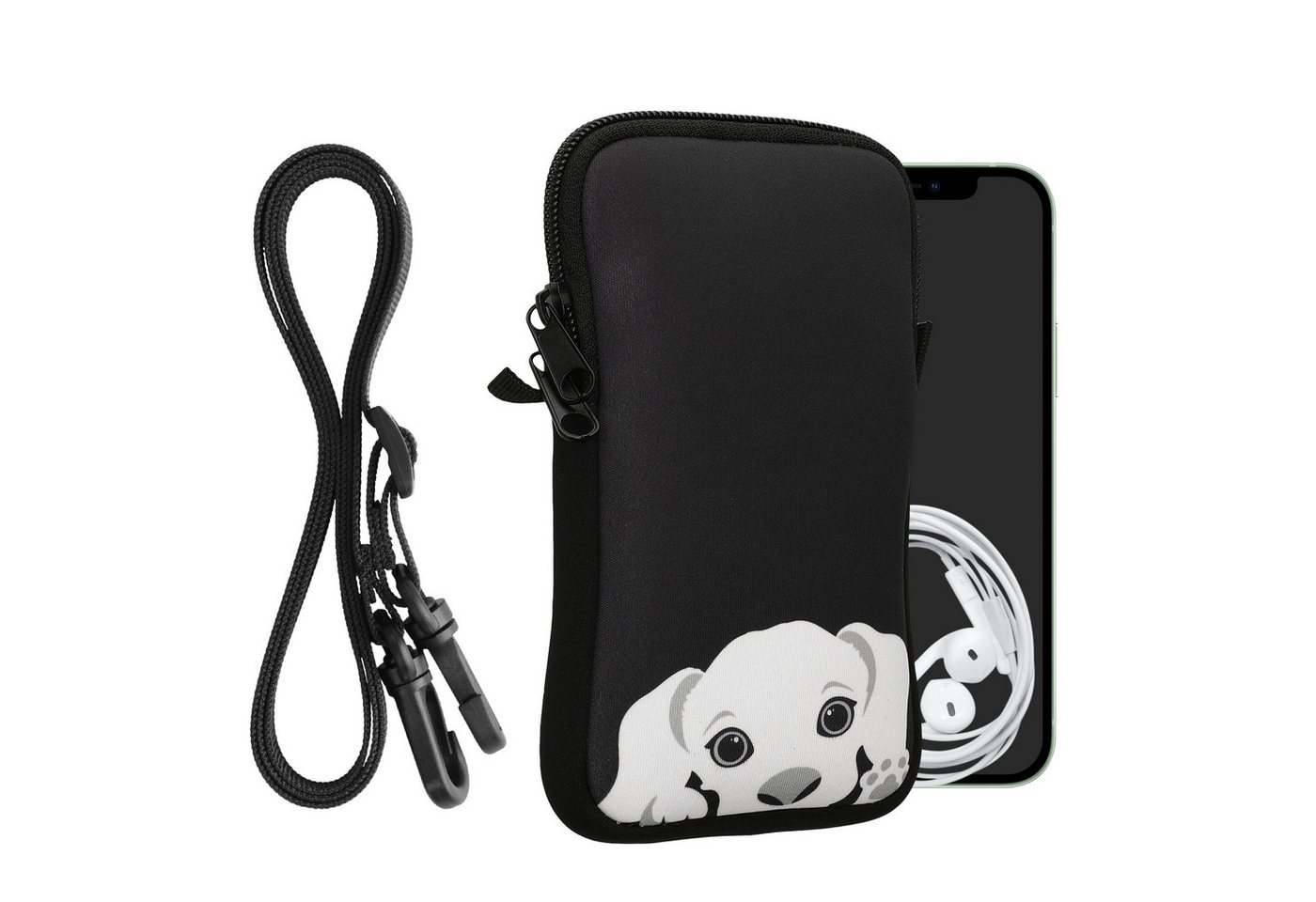 kwmobile Sleeve Handytasche für Smartphones L - 6,5", Neopren Handy Hülle mit Kordel - Tasche mit Handykette 16,5 x 8,9 cm kwmobile Sleeve Handytasche für Smartphones L - 6,5", Neopren Handy Hülle mit Kordel - Tasche mit Handykette 16,5 x 8,9 cm von kwmobile