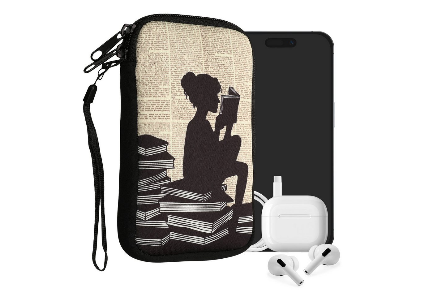 kwmobile Sleeve Handytasche für Smartphones L - 6,5", Neopren Handy Tasche Hülle Cover Case Schutzhülle kwmobile Sleeve Handytasche für Smartphones L - 6,5", Neopren Handy Tasche Hülle Cover Case Schutzhülle von kwmobile