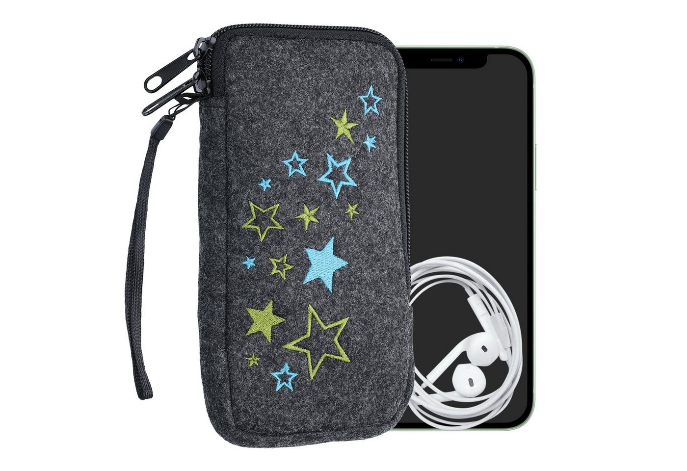kwmobile Sleeve Handytasche für Smartphones XL - 6,7/6,8", Handy Filztasche - Innenmaße kwmobile Sleeve Handytasche für Smartphones XL - 6,7/6,8", Handy Filztasche - Innenmaße von kwmobile