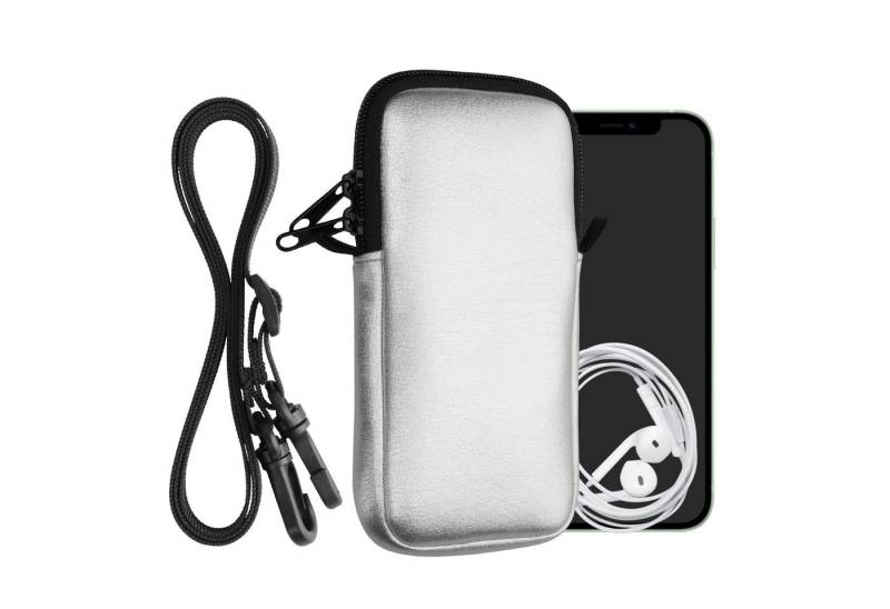 kwmobile Handyhülle Handytasche für Smartphones XXL - 7, Neopren Handy Hülle mit Kordel - Tasche mit Handykette 17,7 x 8,5 cm" von kwmobile