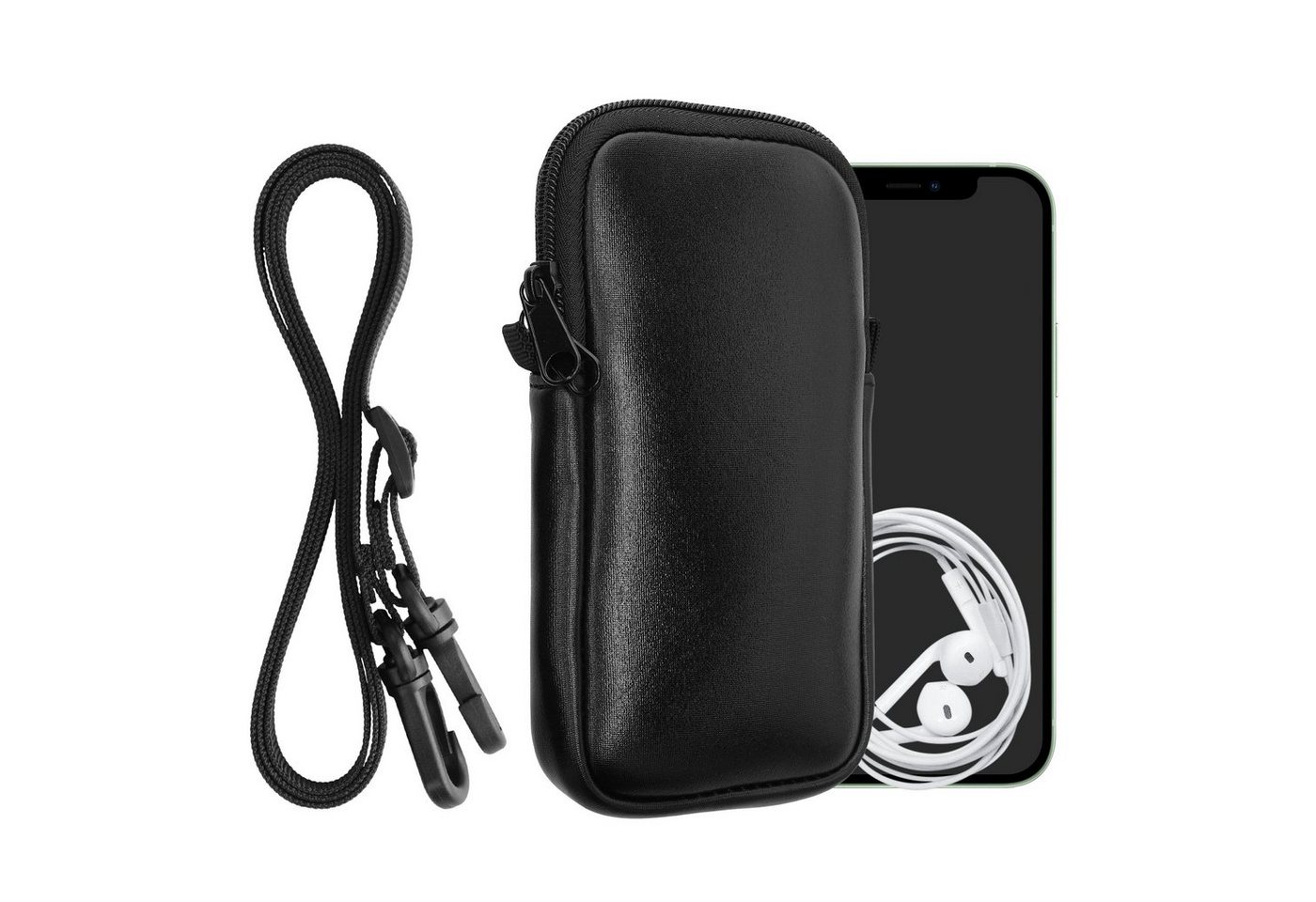 kwmobile Sleeve Handytasche für Smartphones XXL - 7", Neopren Handy Hülle mit Kordel - Tasche mit Handykette 17,7 x 8,5 cm kwmobile Sleeve Handytasche für Smartphones XXL - 7", Neopren Handy Hülle mit Kordel - Tasche mit Handykette 17,7 x 8,5 cm von kwmobile