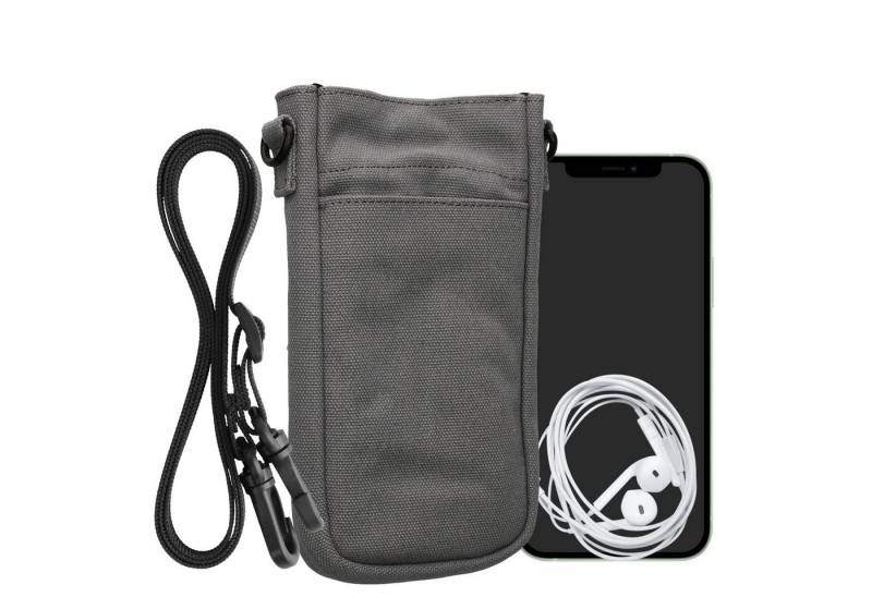kwmobile Sleeve Handytasche für Smartphones XXL - 7" - Handy Hülle, Canvas Handy Tasche mit Handykette - 16,5 x 10 cm Innenmaße von kwmobile