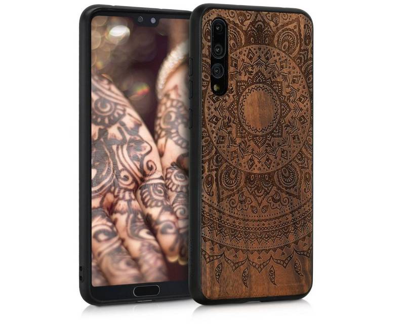 kwmobile Handyhülle Holz Schutzhülle für Huawei P20 Pro, Hülle kompatibel mit Huawei P20 Pro - Handyhülle TPU Cover Bumper Case von kwmobile