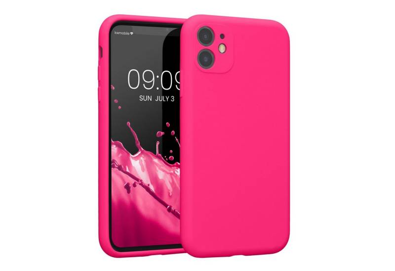 kwmobile Handyhülle Hülle für Apple iPhone 11, Hülle Silikon gummiert - Handyhülle - Handy Case in Neon Pink von kwmobile