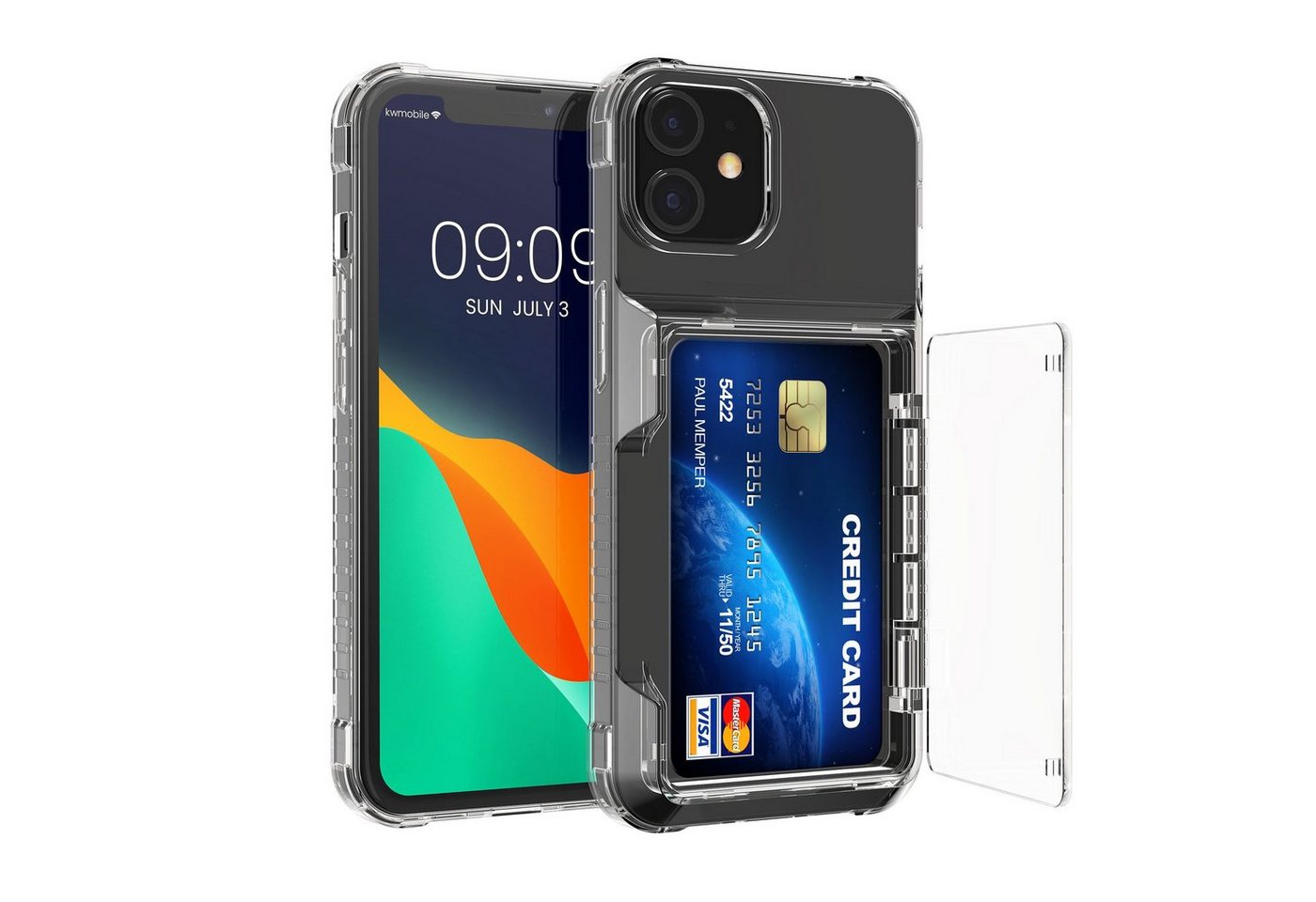 kwmobile Handyhülle Hülle für Apple iPhone 11 Handyhülle, Schutzhülle mit Kartenfach - Kunststoff Hard Case kwmobile Handyhülle Hülle für Apple iPhone 11 Handyhülle, Schutzhülle mit Kartenfach - Kunststoff Hard Case von kwmobile