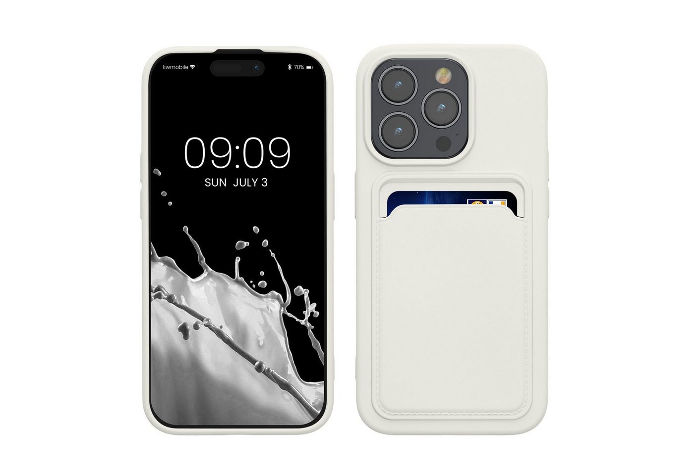 kwmobile Handyhülle Hülle für Apple iPhone 15 Pro, Handyhülle mit Fach für Karten - Handy Cover Case von kwmobile