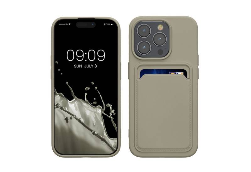 kwmobile Handyhülle Hülle für Apple iPhone 15 Pro, Handyhülle mit Fach für Karten - Handy Cover Case von kwmobile