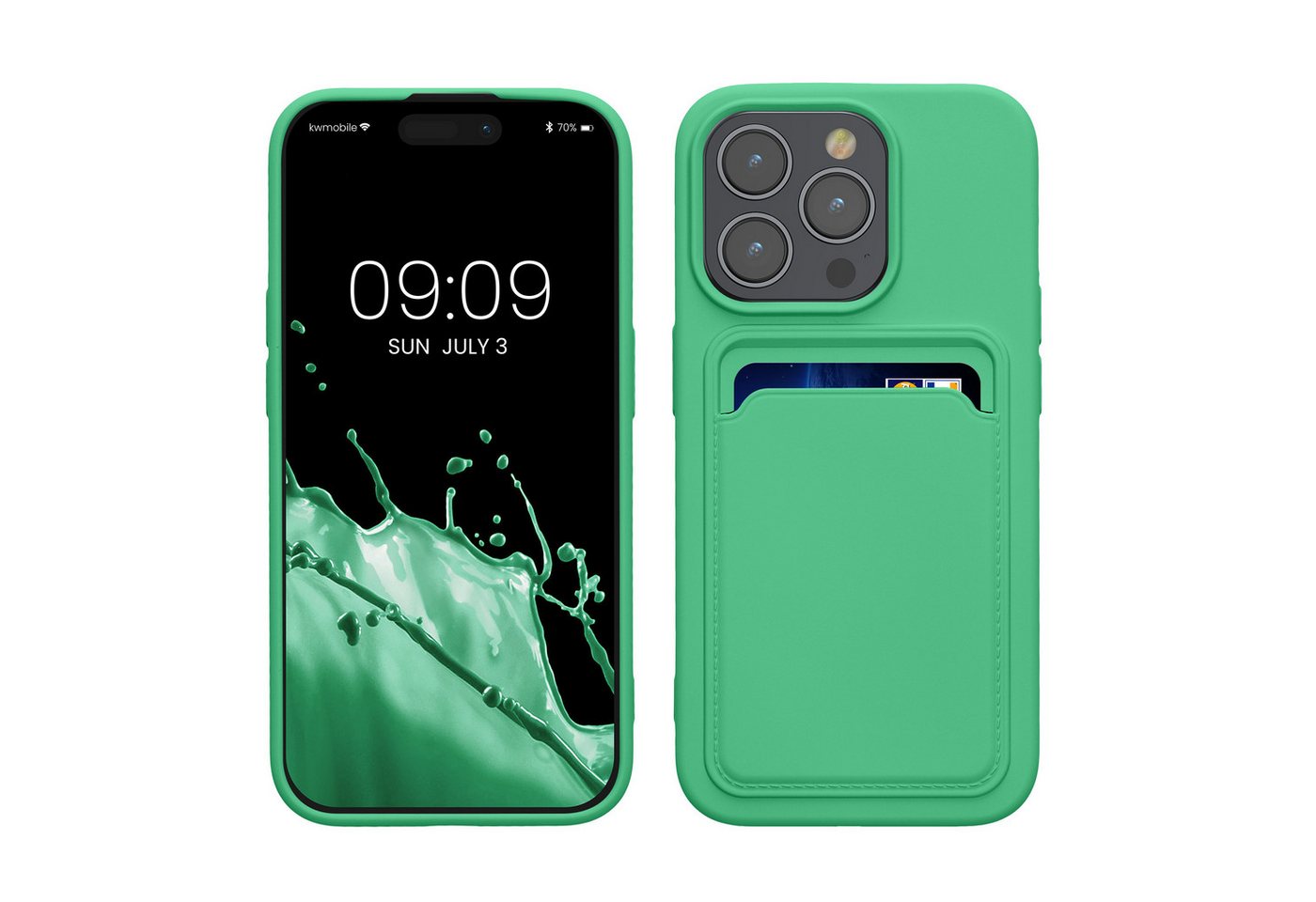 kwmobile Handyhülle Hülle für Apple iPhone 15 Pro, Handyhülle mit Fach für Karten - Handy Cover Case kwmobile Handyhülle Hülle für Apple iPhone 15 Pro, Handyhülle mit Fach für Karten - Handy Cover Case von kwmobile