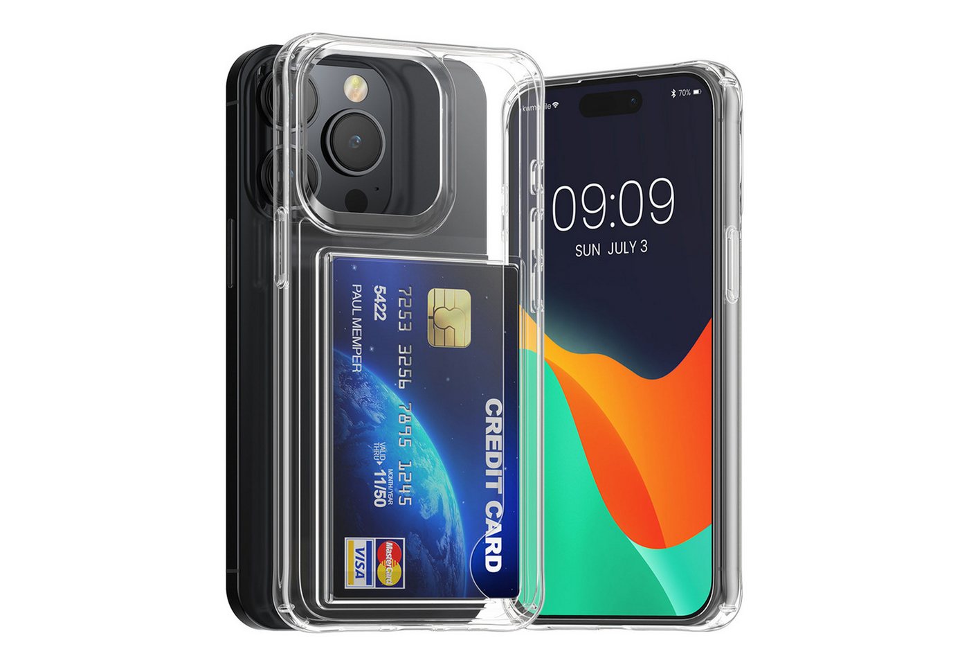 kwmobile Handyhülle Hülle für Apple iPhone 15 Pro Handyhülle, Kunststoff TPU Cover mit Kartenfach - Hartes Case - Schutzhülle kwmobile Handyhülle Hülle für Apple iPhone 15 Pro Handyhülle, Kunststoff TPU Cover mit Kartenfach - Hartes Case - Schutzhülle von kwmobile