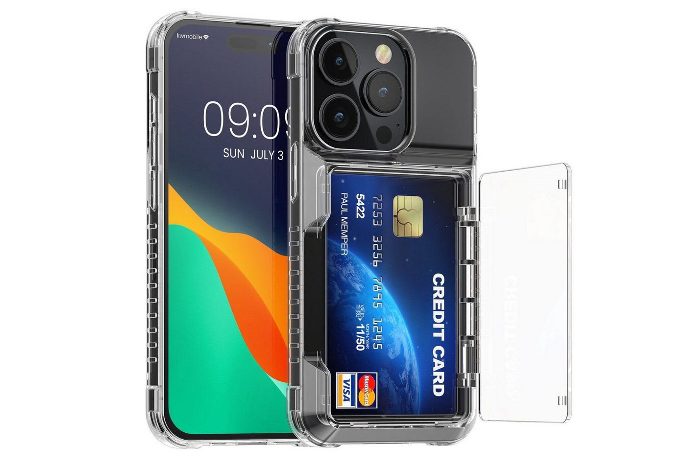 kwmobile Handyhülle Hülle für Apple iPhone 15 Pro Handyhülle, Schutzhülle mit Kartenfach - Kunststoff Hard Case kwmobile Handyhülle Hülle für Apple iPhone 15 Pro Handyhülle, Schutzhülle mit Kartenfach - Kunststoff Hard Case von kwmobile