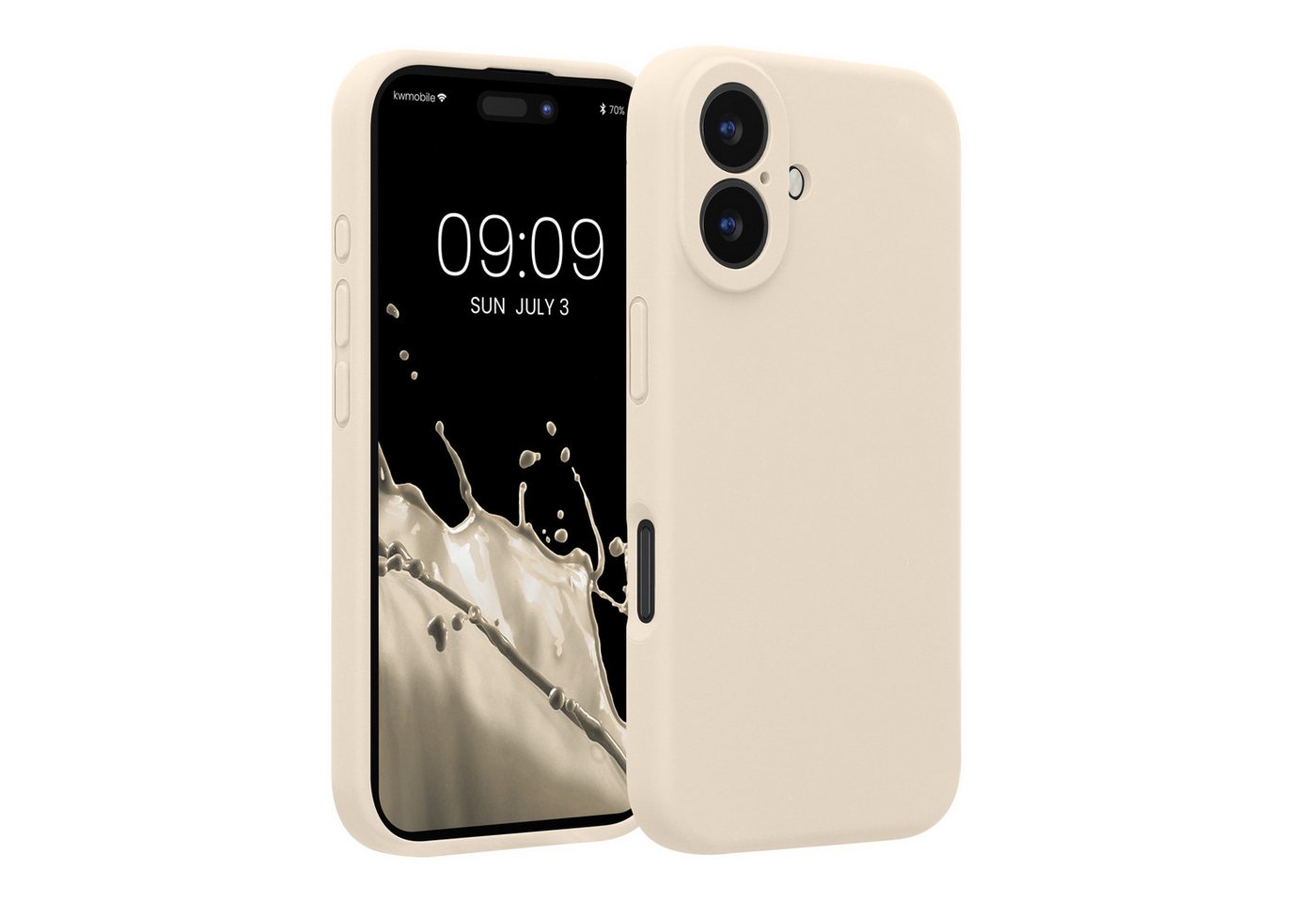 kwmobile Handyhülle Hülle für Apple iPhone 16, Hülle Silikon gummiert - Handyhülle - Handy Case in Creme kwmobile Handyhülle Hülle für Apple iPhone 16, Hülle Silikon gummiert - Handyhülle - Handy Case in Creme von kwmobile