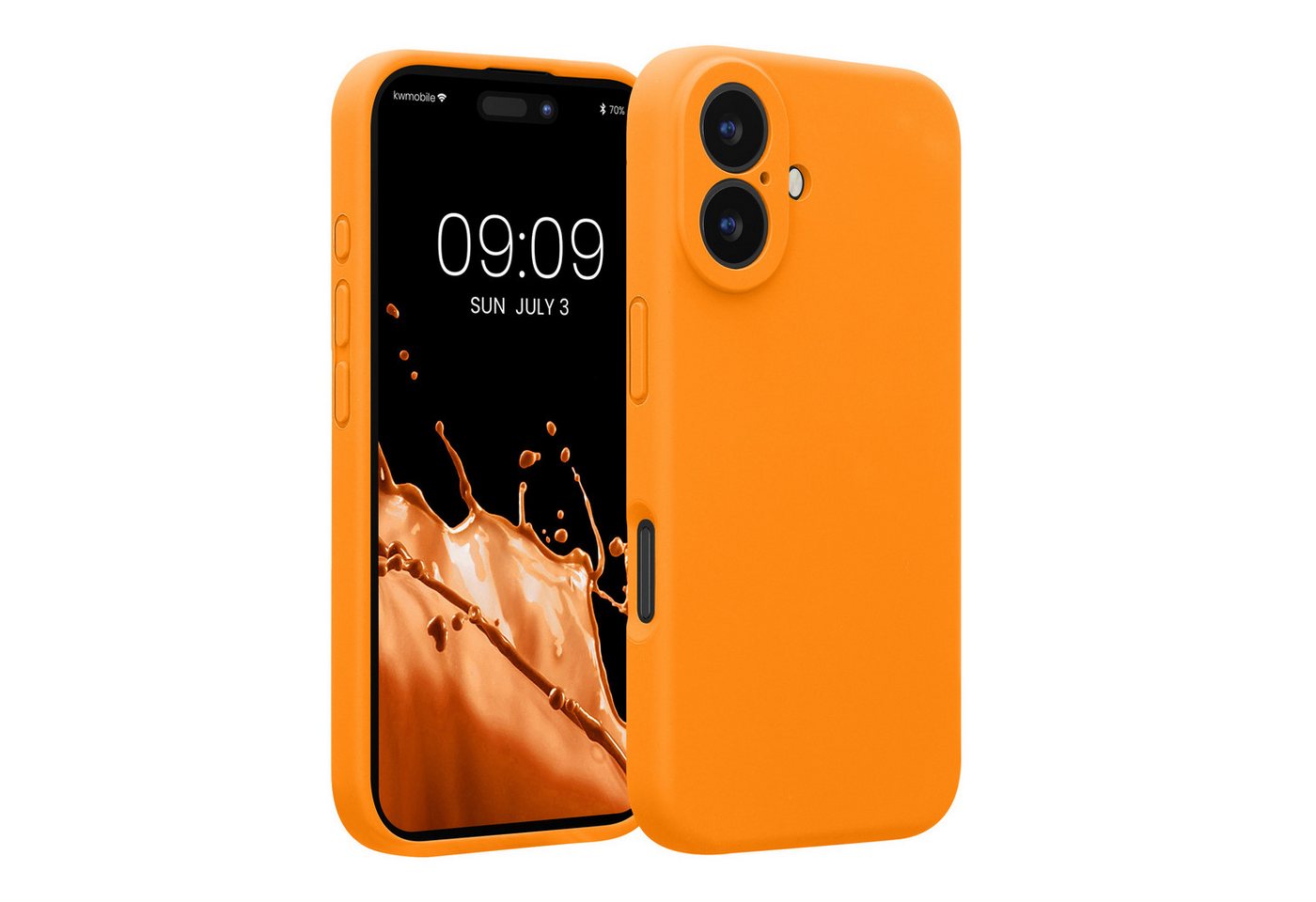 kwmobile Handyhülle Hülle für Apple iPhone 16, Hülle Silikon gummiert - Handyhülle - Handy Case in Fruity Orange kwmobile Handyhülle Hülle für Apple iPhone 16, Hülle Silikon gummiert - Handyhülle - Handy Case in Fruity Orange von kwmobile