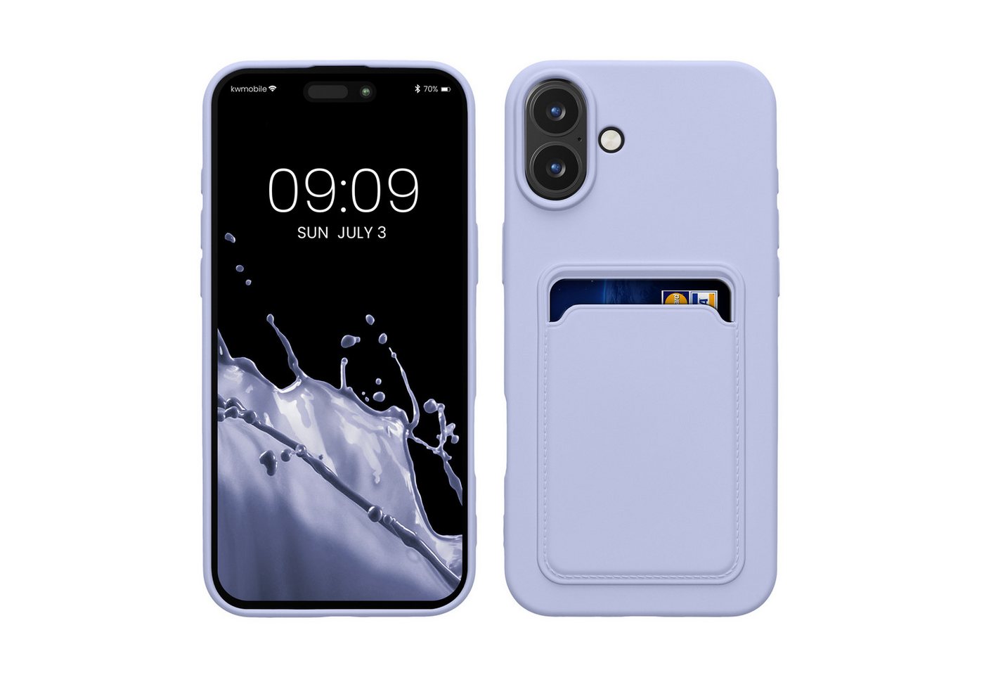 kwmobile Handyhülle Hülle für Apple iPhone 16 Plus, Handyhülle mit Fach für Karten - Handy Cover Case von kwmobile