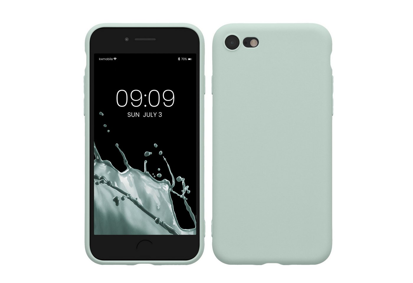 kwmobile Handyhülle Hülle für Apple iPhone SE / 8 / 7, Backcover Silikon - Soft Handyhülle - Handy Case in Cool Mint kwmobile Handyhülle Hülle für Apple iPhone SE / 8 / 7, Backcover Silikon - Soft Handyhülle - Handy Case in Cool Mint von kwmobile