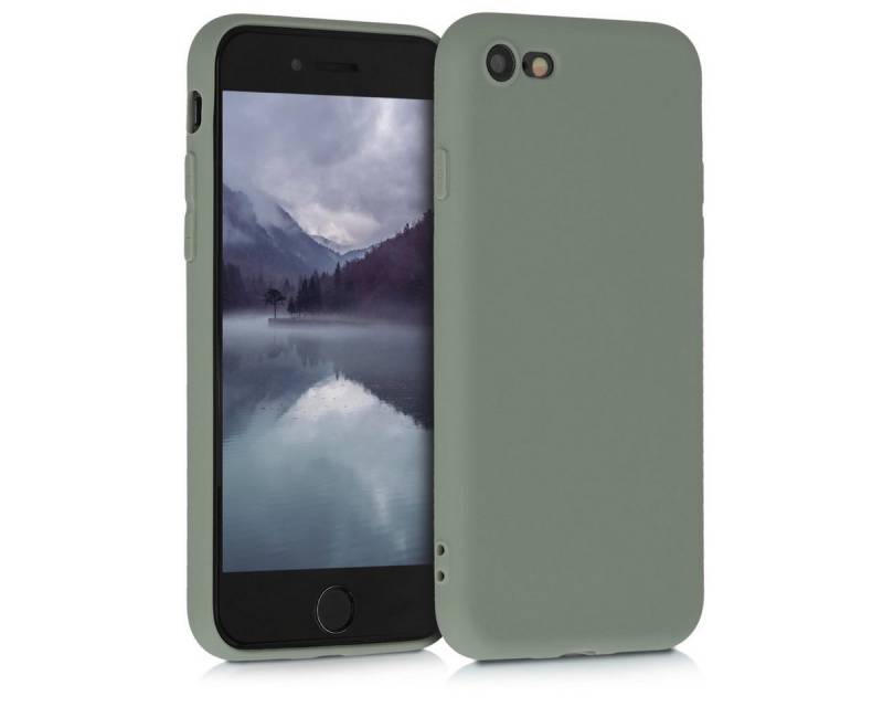 kwmobile Handyhülle Hülle für Apple iPhone SE / 8 / 7, Backcover Silikon - Soft Handyhülle - Handy Case in Graugrün von kwmobile