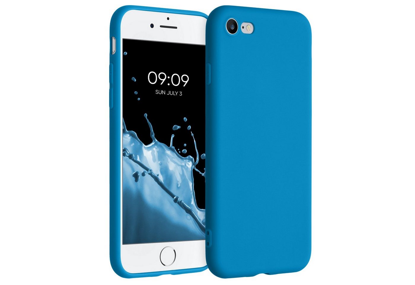 kwmobile Handyhülle Hülle für Apple iPhone SE / 8 / 7, Backcover Silikon - Soft Handyhülle - Handy Case in Karibikblau von kwmobile