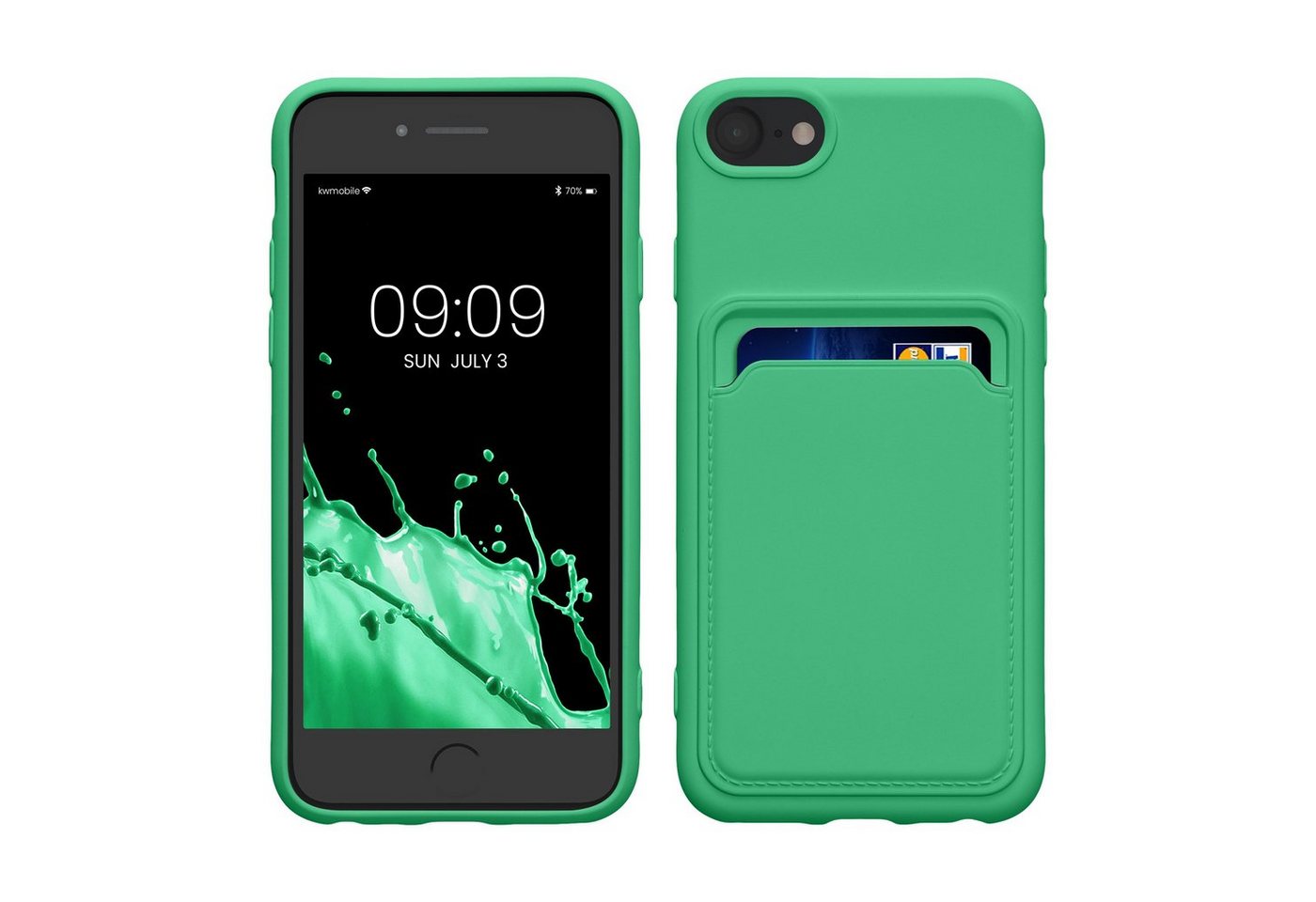 kwmobile Handyhülle Hülle für Apple iPhone SE / 8 / 7, Handyhülle mit Fach für Karten - Handy Cover Case von kwmobile