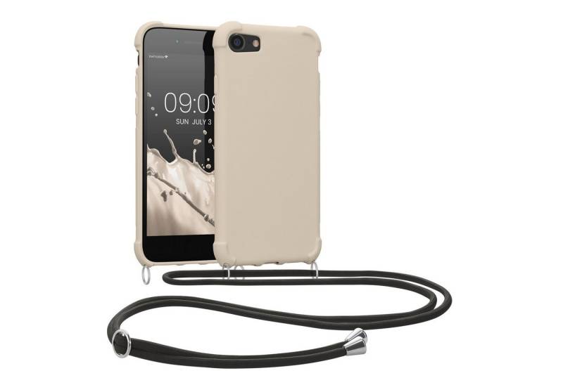kwmobile Handyhülle Hülle für Apple iPhone SE / 8 / 7, mit Metall Kette zum Umhängen - Silikon Handy Cover Case Schutzhülle von kwmobile