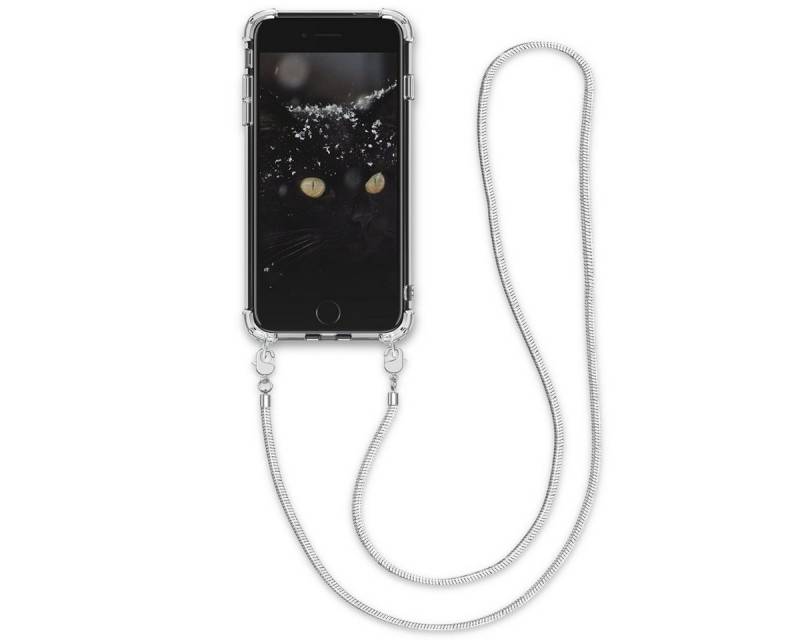 kwmobile Handyhülle Hülle für Apple iPhone SE / 8 / 7, mit Metall Kette zum Umhängen - Silikon Handy Cover Case Schutzhülle von kwmobile