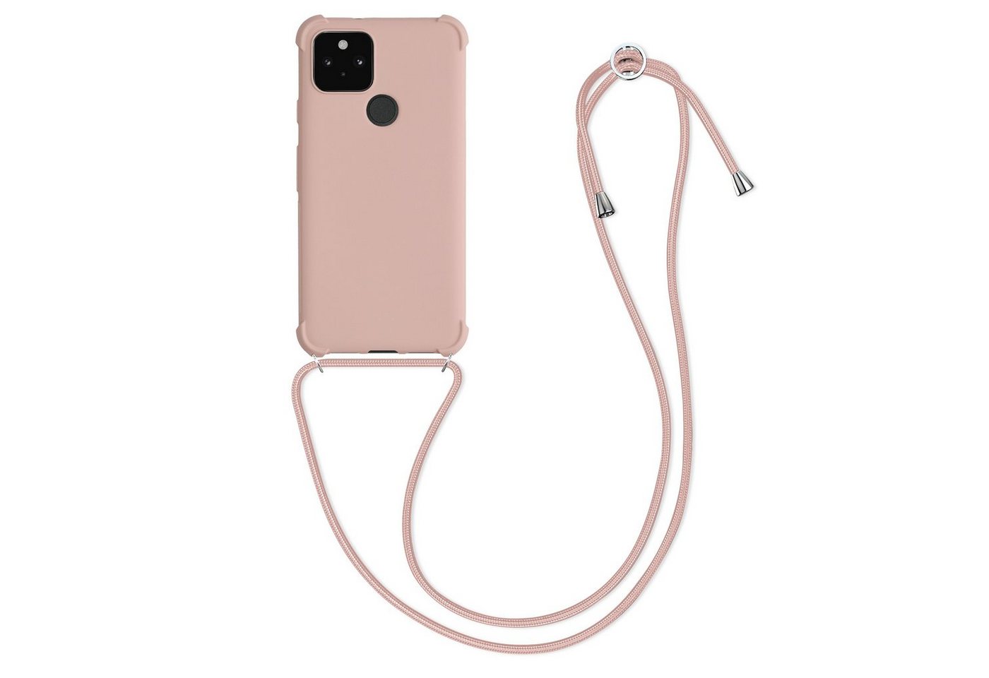 kwmobile Handyhülle Hülle für Google Pixel 5, mit Metall Kette zum Umhängen - Silikon Handy Cover Case Schutzhülle kwmobile Handyhülle Hülle für Google Pixel 5, mit Metall Kette zum Umhängen - Silikon Handy Cover Case Schutzhülle von kwmobile