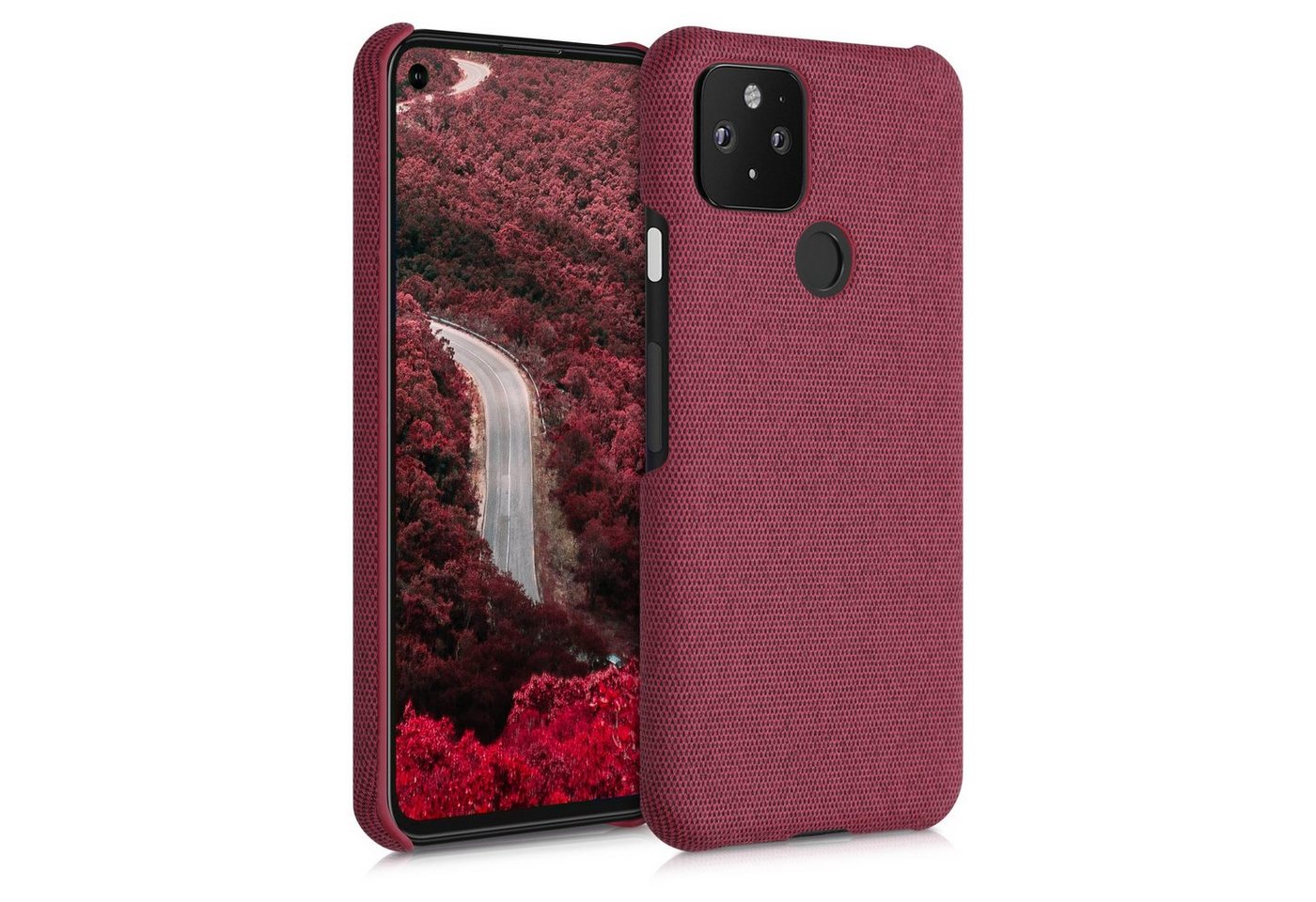 kwmobile Handyhülle Hülle für Google Pixel 5 - Stoff Cover Case im Design, Hülle für Google Pixel 5 - Stoff Cover Case im Design von kwmobile