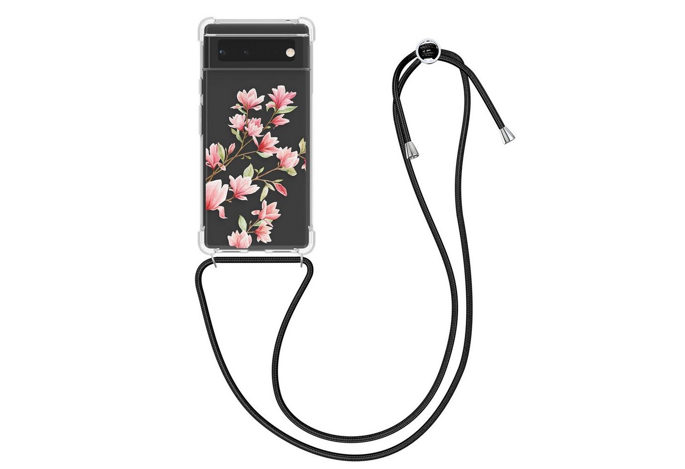 kwmobile Handyhülle Hülle für Google Pixel 6, Silikon Handyhülle mit Kette - Handykette Handyband von kwmobile
