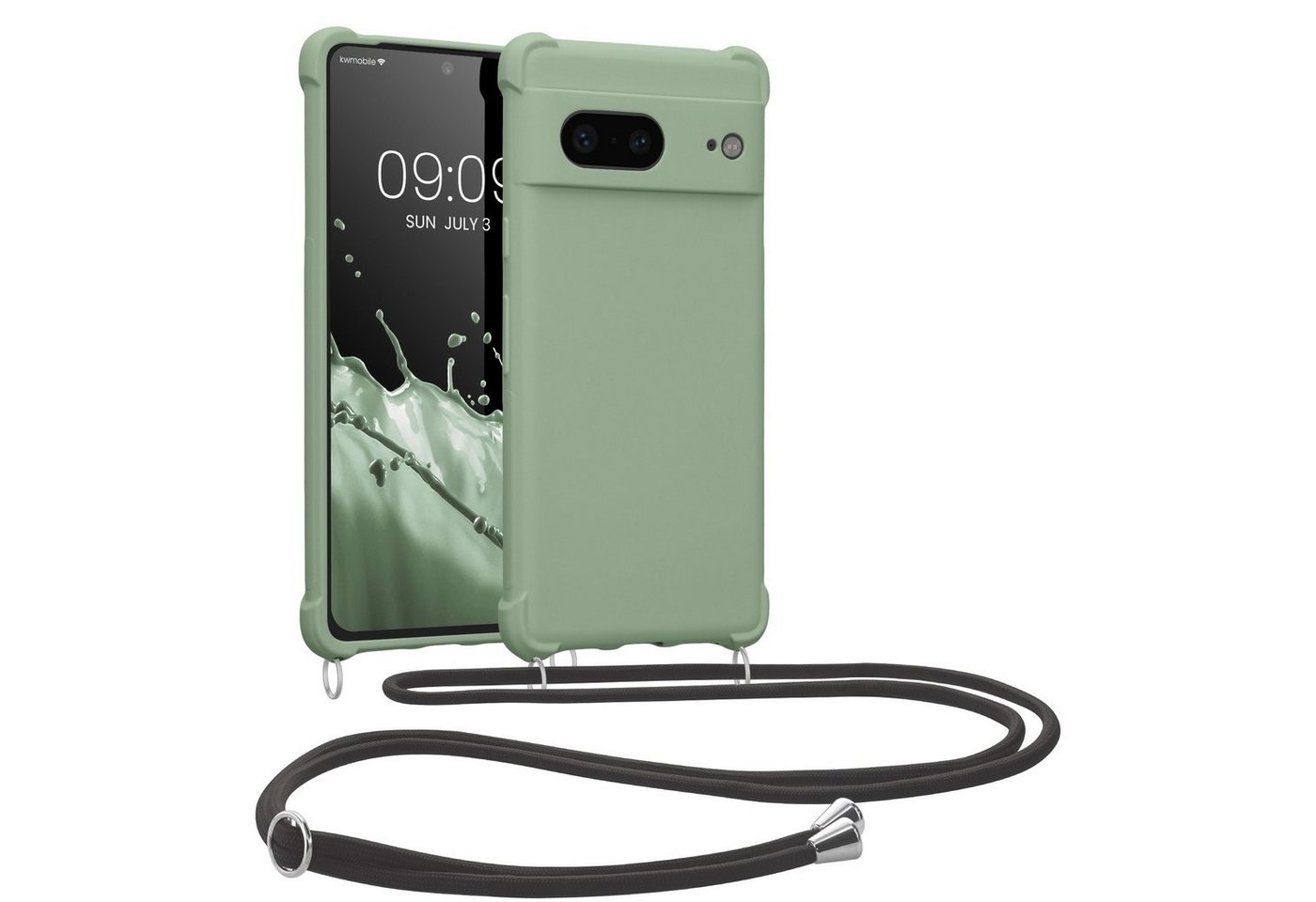 kwmobile Handyhülle Hülle für Google Pixel 7, mit Metall Kette zum Umhängen - Silikon Handy Cover Case Schutzhülle kwmobile Handyhülle Hülle für Google Pixel 7, mit Metall Kette zum Umhängen - Silikon Handy Cover Case Schutzhülle von kwmobile
