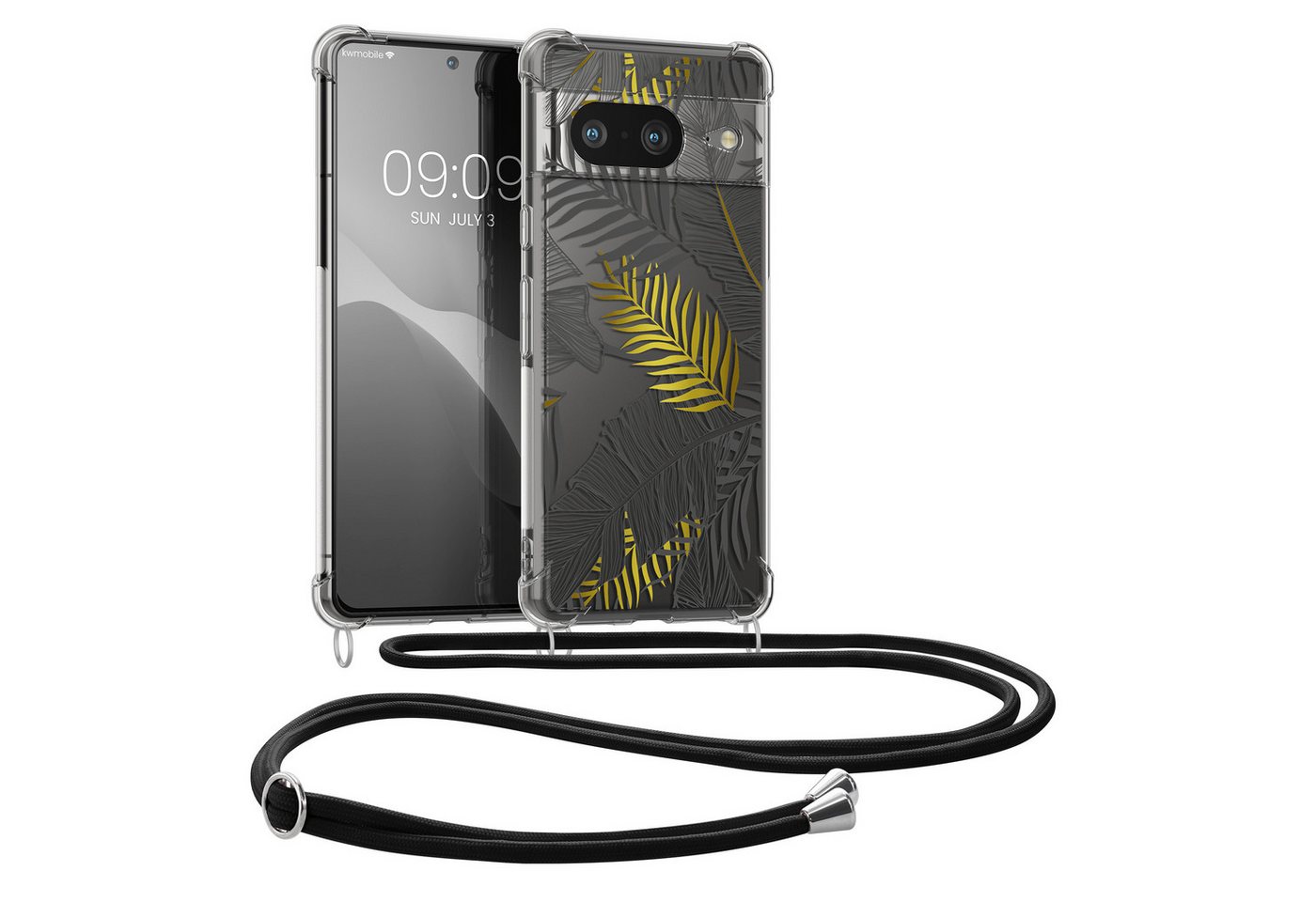 kwmobile Handyhülle Hülle für Google Pixel 8, Silikon Handyhülle mit Kette - Handykette Handyband kwmobile Handyhülle Hülle für Google Pixel 8, Silikon Handyhülle mit Kette - Handykette Handyband von kwmobile