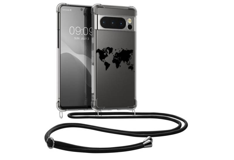 kwmobile Handyhülle Hülle für Google Pixel 8 Pro, Silikon Handyhülle mit Kette - Handykette Handyband von kwmobile