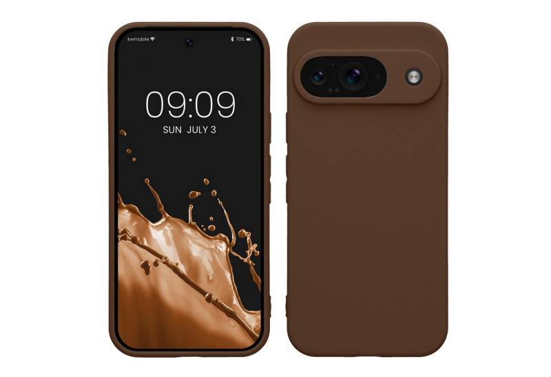 kwmobile Handyhülle Hülle für Google Pixel 9, Backcover Silikon - Soft Handyhülle - Handy Case in Chocolate von kwmobile