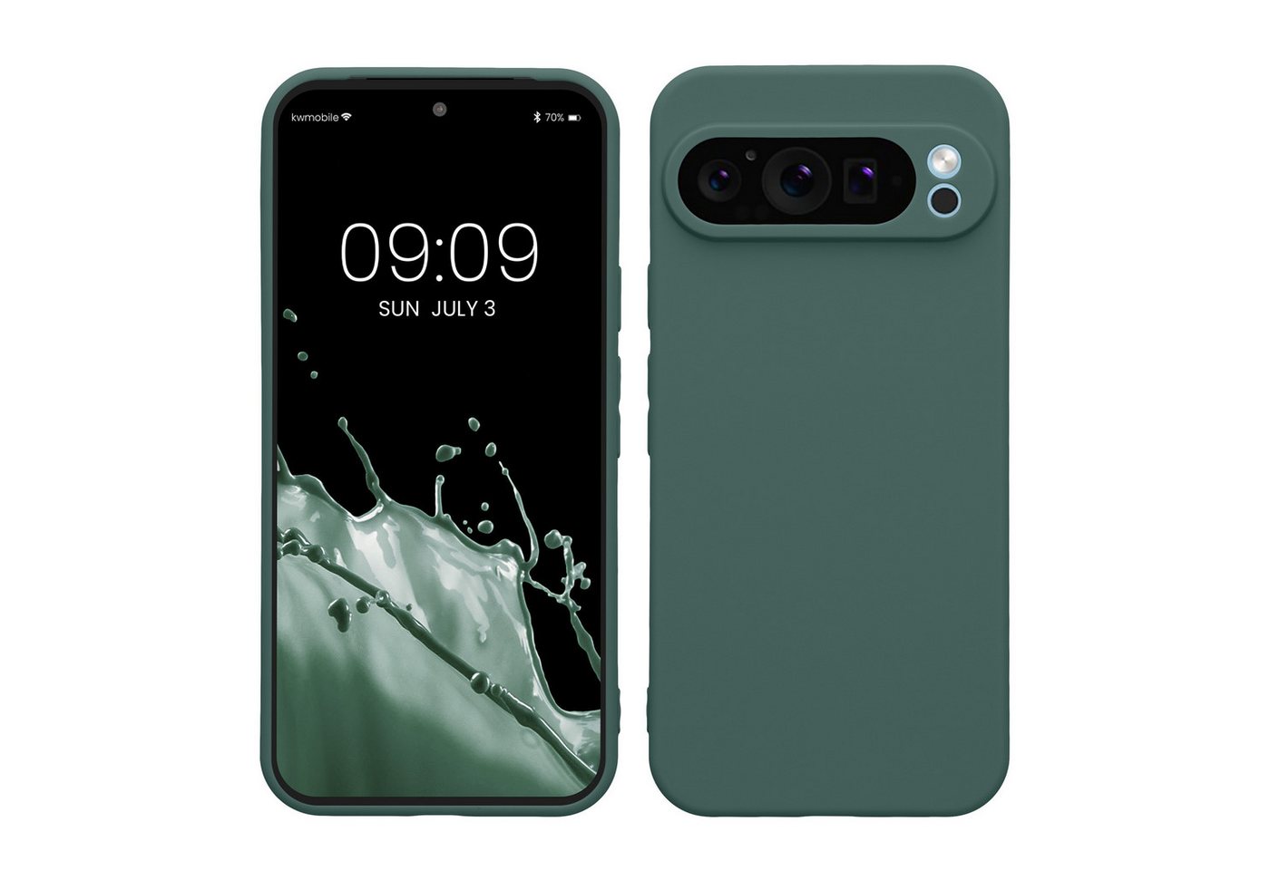 kwmobile Handyhülle Hülle für Google Pixel 9 Pro XL, Backcover Silikon - Soft Handyhülle - Handy Case in Blaugrün von kwmobile