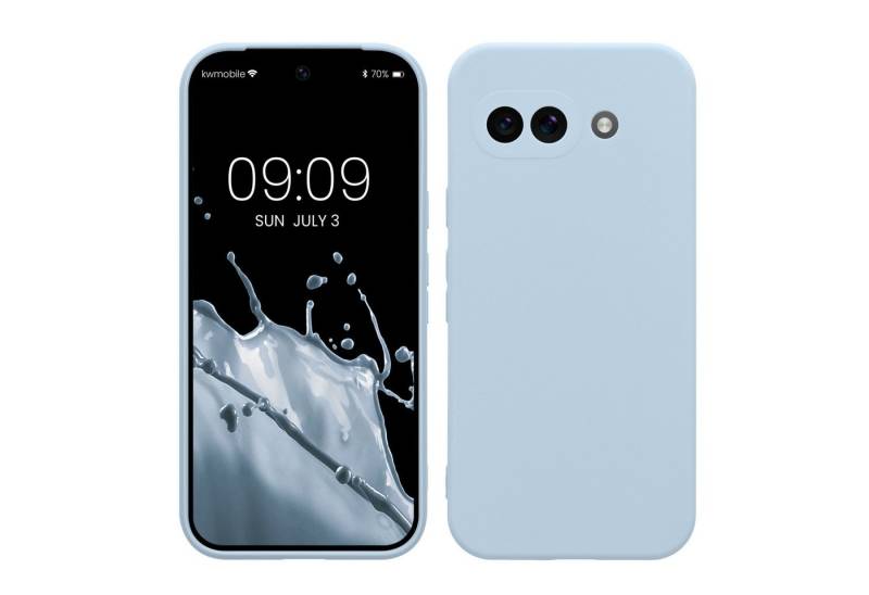kwmobile Handyhülle Hülle für Google Pixel 9a, Backcover Silikon - Soft Handyhülle - Handy Case in Hellblau matt von kwmobile