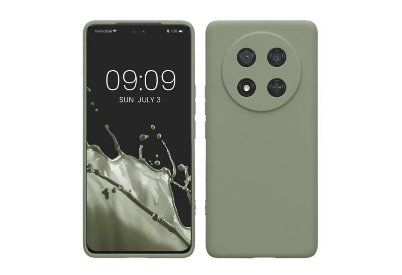 kwmobile Handyhülle Hülle für HONOR Magic7 Lite, Backcover Silikon - Soft Handyhülle - Handy Case in Graugrün von kwmobile