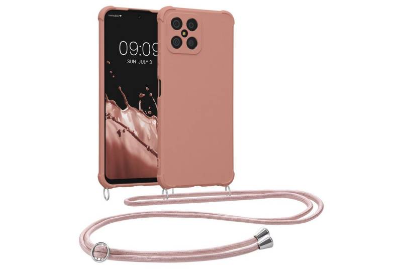 kwmobile Handyhülle Hülle für HONOR X8, mit Metall Kette zum Umhängen - Silikon Handy Cover Case Schutzhülle von kwmobile