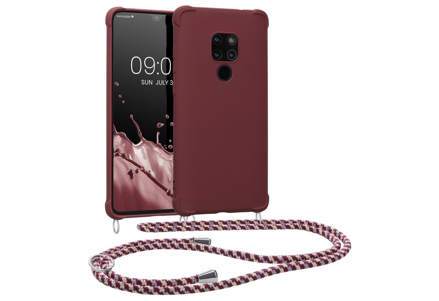 kwmobile Handyhülle Hülle für Huawei Mate 20, mit Metall Kette zum Umhängen - Silikon Handy Cover Case Schutzhülle von kwmobile