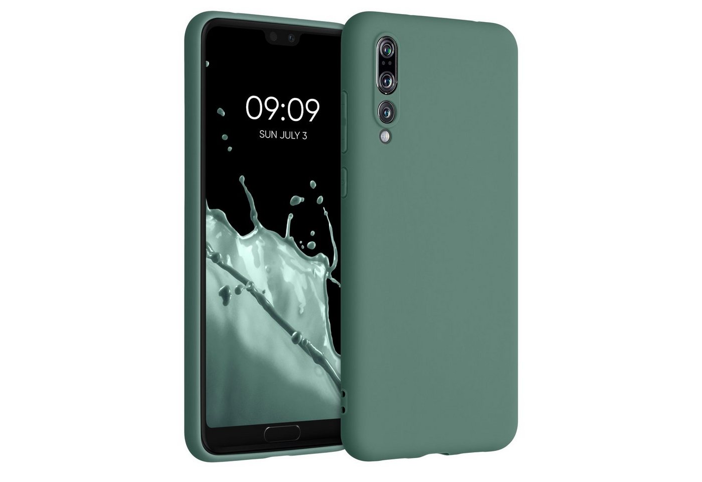 kwmobile Handyhülle Hülle für Huawei P20 Pro, Hülle Silikon - Soft Handyhülle - Handy Case Cover - Tannengrün von kwmobile