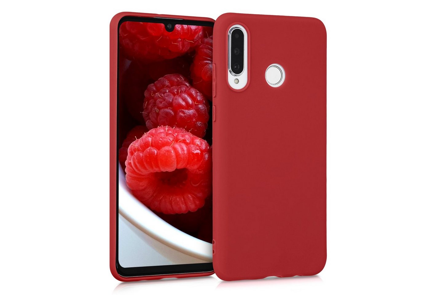 kwmobile Handyhülle Hülle für Huawei P30 Lite, Hülle Silikon - Soft Handyhülle - Handy Case Cover - Klassisch Rot von kwmobile