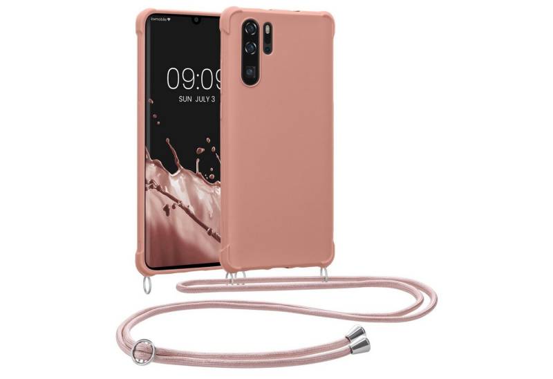 kwmobile Handyhülle Hülle für Huawei P30 Pro, mit Metall Kette zum Umhängen - Silikon Handy Cover Case Schutzhülle von kwmobile