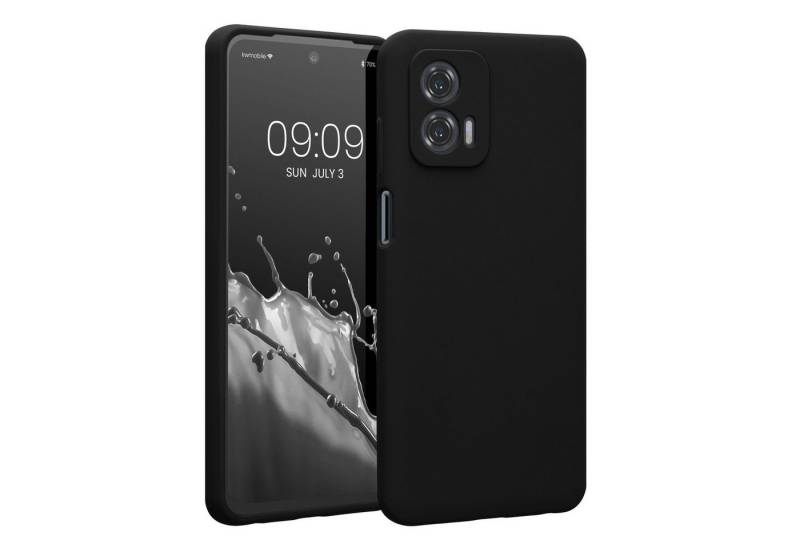 kwmobile Handyhülle Hülle für Motorola Moto G73 5G, Hülle Silikon gummiert - Handyhülle - Handy Case in Schwarz von kwmobile