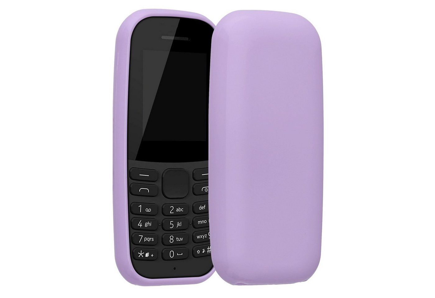 kwmobile Handyhülle Hülle für Nokia 105 (2019), Hülle Silikon - Soft Handyhülle - Handy Case Cover - Lavendel von kwmobile