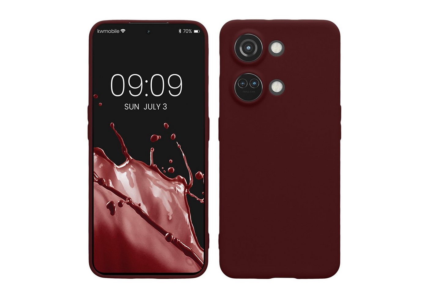 kwmobile Handyhülle Hülle für OnePlus Nord 3 5G, Backcover Silikon - Soft Handyhülle - Handy Case in Tawny Red von kwmobile