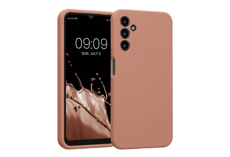 kwmobile Handyhülle Hülle für Samsung Galaxy A14 5G, Hülle Silikon gummiert - Handyhülle - Handy Case in Orange Clay von kwmobile