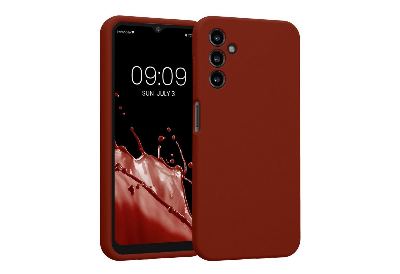 kwmobile Handyhülle Hülle für Samsung Galaxy A14 5G, Hülle Silikon gummiert - Handyhülle - Handy Case in Spice Red von kwmobile