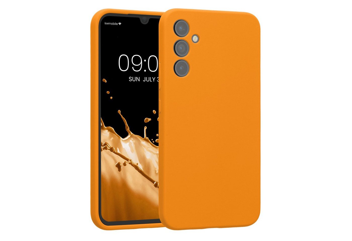 kwmobile Handyhülle Hülle für Samsung Galaxy A34 5G, Hülle Silikon gummiert - Handyhülle - Handy Case in Fruity Orange von kwmobile