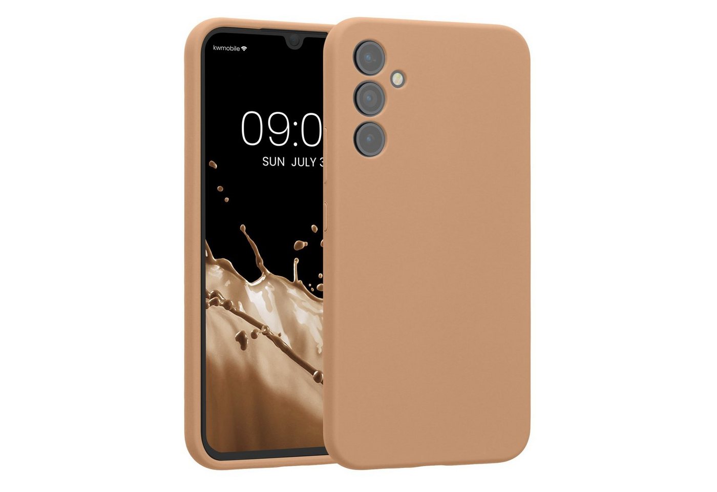 kwmobile Handyhülle Hülle für Samsung Galaxy A34 5G, Hülle Silikon gummiert - Handyhülle - Handy Case in Macchiato von kwmobile