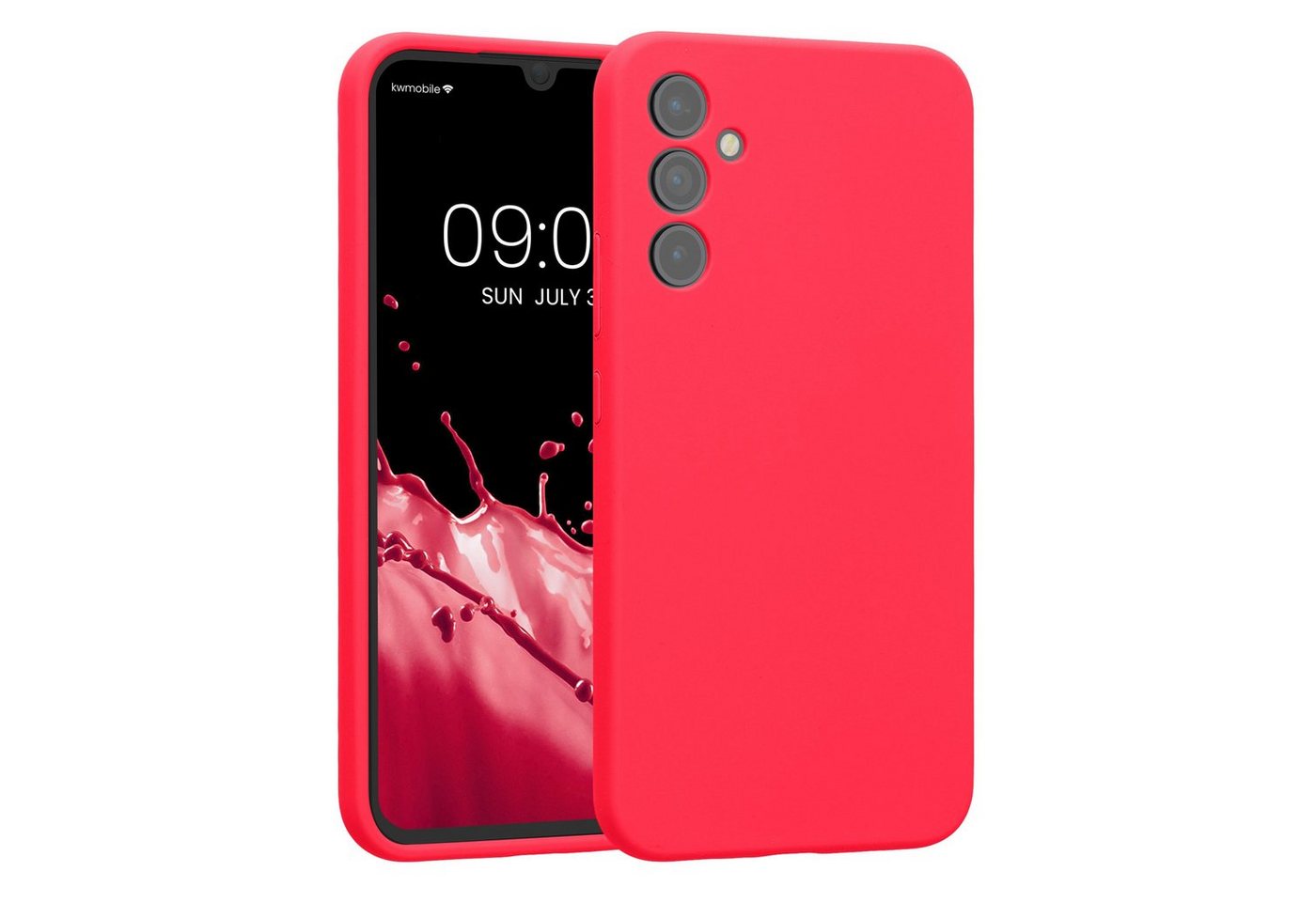 kwmobile Handyhülle Hülle für Samsung Galaxy A34 5G, Hülle Silikon gummiert - Handyhülle - Handy Case in Neon Pink von kwmobile